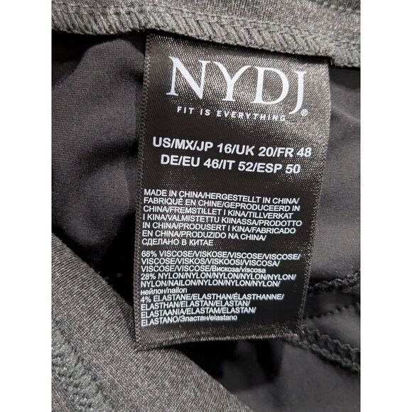 NYDJ Marilyn Straight Sculpt Her Gray Stretch Ponte Knit Cropped Ankle Pants 16 - Picture 12 of 15